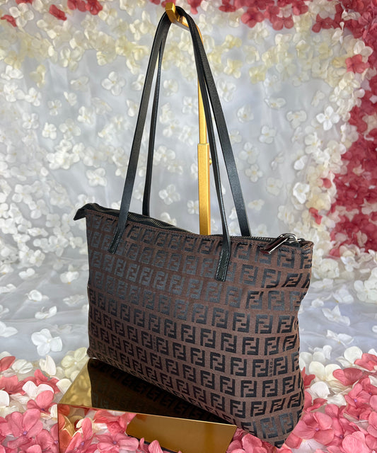 FENDI MINI TOTE ROLL ZUCCHINO
